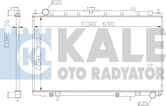 KALE OTO RADYATÖR 342045 - Radiator, engine cooling autospares.lv