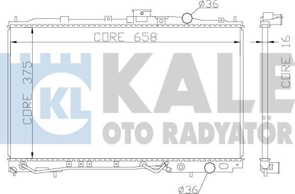 KALE OTO RADYATÖR 342040 - Radiator, engine cooling autospares.lv