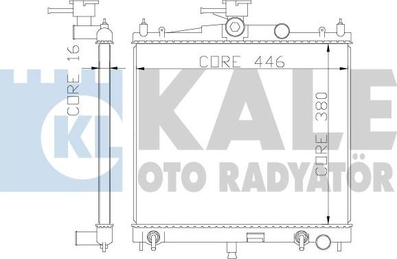 KALE OTO RADYATÖR 342050 - Radiator, engine cooling autospares.lv