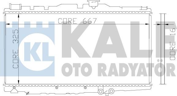 KALE OTO RADYATÖR 342155 - Radiator, engine cooling autospares.lv