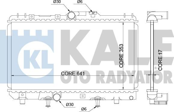 KALE OTO RADYATÖR 342150 - Radiator, engine cooling autospares.lv