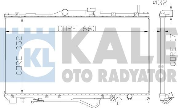 KALE OTO RADYATÖR 342165 - Radiator, engine cooling autospares.lv