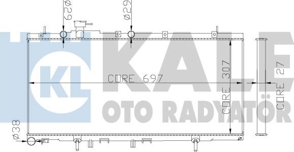 KALE OTO RADYATÖR 342115 - Radiator, engine cooling autospares.lv