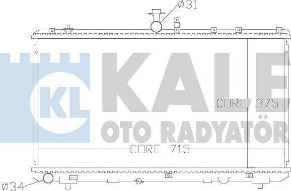 KALE OTO RADYATÖR 342125 - Radiator, engine cooling autospares.lv