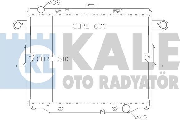 KALE OTO RADYATÖR 342175 - Radiator, engine cooling autospares.lv