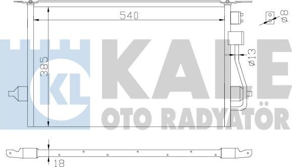 KALE OTO RADYATÖR 342880 - Condenser, air conditioning autospares.lv