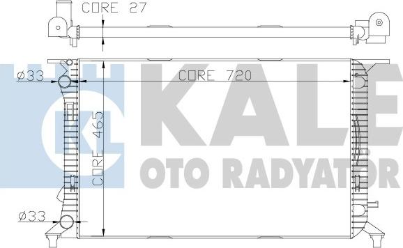 KALE OTO RADYATÖR 342340 - Radiator, engine cooling autospares.lv