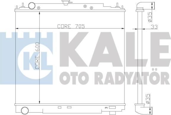 KALE OTO RADYATÖR 342315 - Radiator, engine cooling autospares.lv