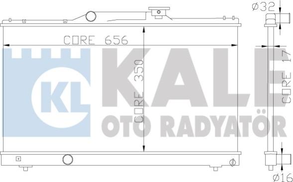 KALE OTO RADYATÖR 342325 - Radiator, engine cooling autospares.lv