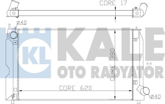 KALE OTO RADYATÖR 342205 - Radiator, engine cooling autospares.lv