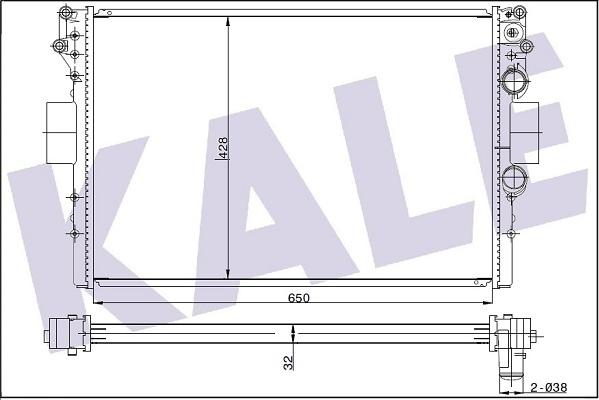 KALE OTO RADYATÖR 342230 - Radiator, engine cooling autospares.lv