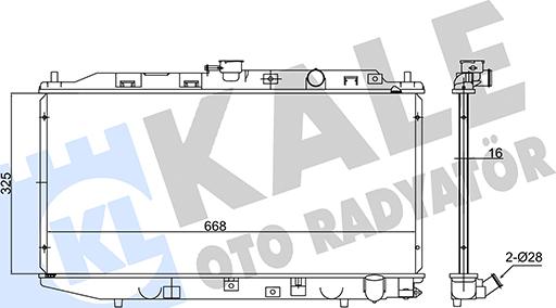 KALE OTO RADYATÖR 347540 - Radiator, engine cooling autospares.lv