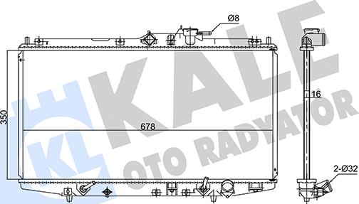 KALE OTO RADYATÖR 347585 - Radiator, engine cooling autospares.lv