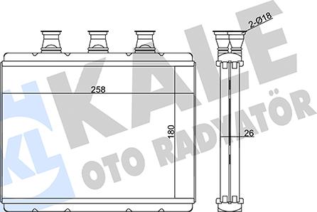 KALE OTO RADYATÖR 347105 - Heat Exchanger, interior heating autospares.lv