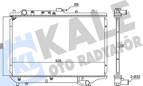 KALE OTO RADYATÖR 347895 - Radiator, engine cooling autospares.lv