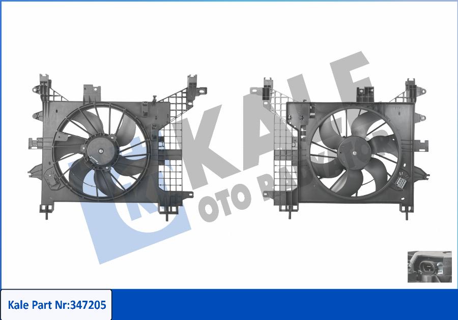 KALE OTO RADYATÖR 347205 - Fan, radiator autospares.lv