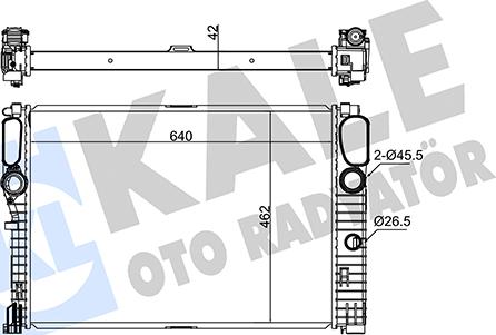 KALE OTO RADYATÖR 347275 - Radiator, engine cooling autospares.lv