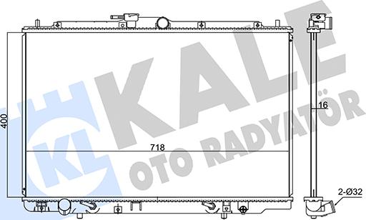 KALE OTO RADYATÖR 347755 - Radiator, engine cooling autospares.lv