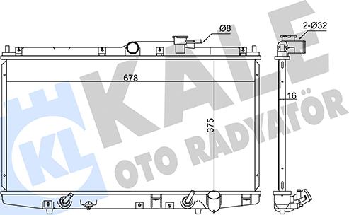 KALE OTO RADYATÖR 347750 - Radiator, engine cooling autospares.lv