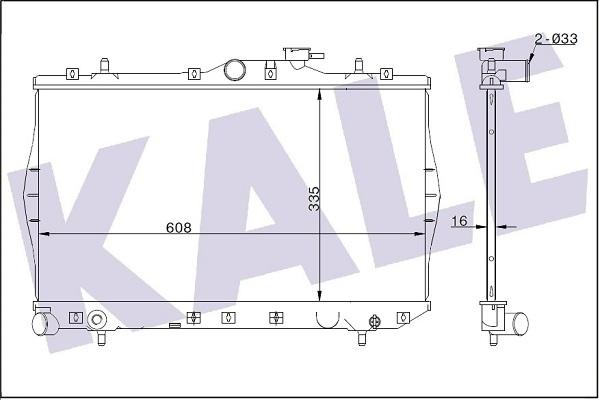 KALE OTO RADYATÖR 347780 - Radiator, engine cooling autospares.lv