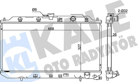 KALE OTO RADYATÖR 347770 - Radiator, engine cooling autospares.lv