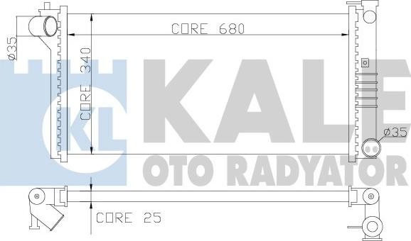 KALE OTO RADYATÖR 359600 - Radiator, engine cooling autospares.lv