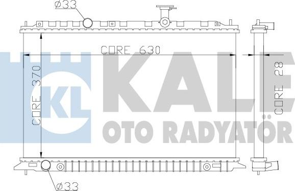 KALE OTO RADYATÖR 359100 - Radiator, engine cooling autospares.lv