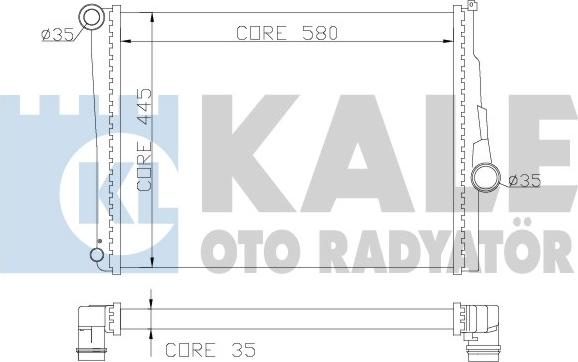 KALE OTO RADYATÖR 354400 - Radiator, engine cooling autospares.lv