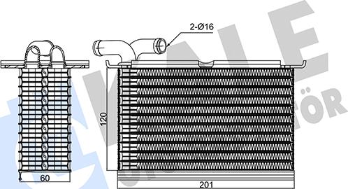 KALE OTO RADYATÖR 354520 - Intercooler, charger autospares.lv