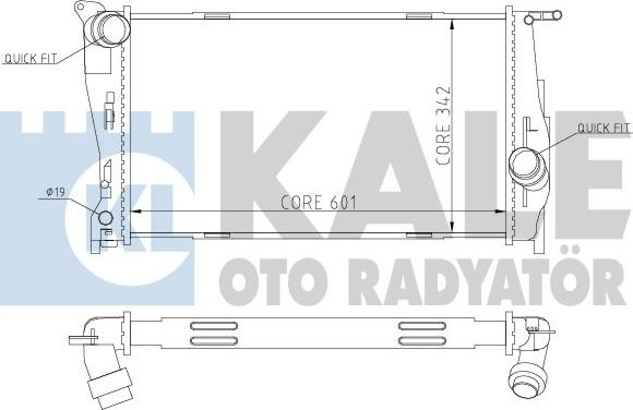 KALE OTO RADYATÖR 354600 - Radiator, engine cooling autospares.lv