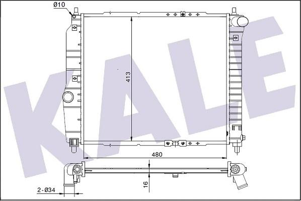 KALE OTO RADYATÖR 354800 - Radiator, engine cooling autospares.lv