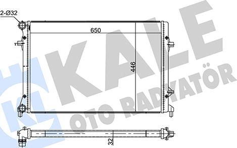 KALE OTO RADYATÖR 354240 - Radiator, engine cooling autospares.lv