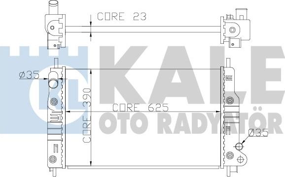 KALE OTO RADYATÖR 355900 - Radiator, engine cooling autospares.lv