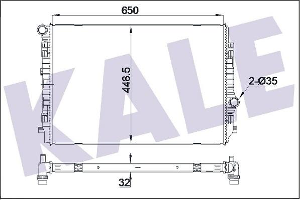 KALE OTO RADYATÖR 355535 - Radiator, engine cooling autospares.lv