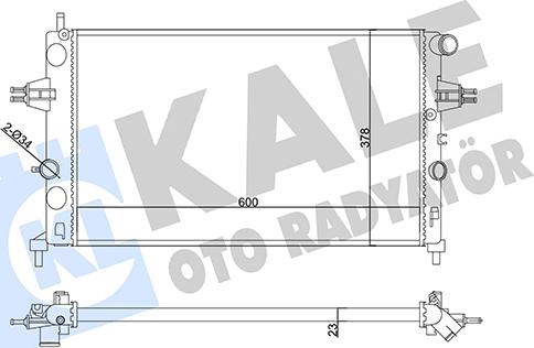 KALE OTO RADYATÖR 356965 - Radiator, engine cooling autospares.lv