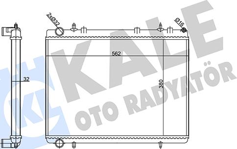 KALE OTO RADYATÖR 356915 - Radiator, engine cooling autospares.lv