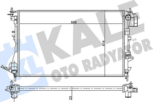 KALE OTO RADYATÖR 356910 - Radiator, engine cooling autospares.lv