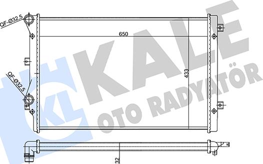 KALE OTO RADYATÖR 356985 - Radiator, engine cooling autospares.lv