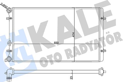 KALE OTO RADYATÖR 356980 - Radiator, engine cooling autospares.lv