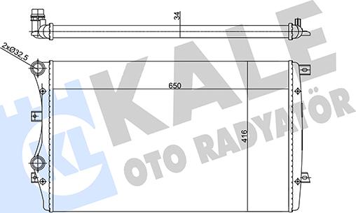 KALE OTO RADYATÖR 356925 - Radiator, engine cooling autospares.lv