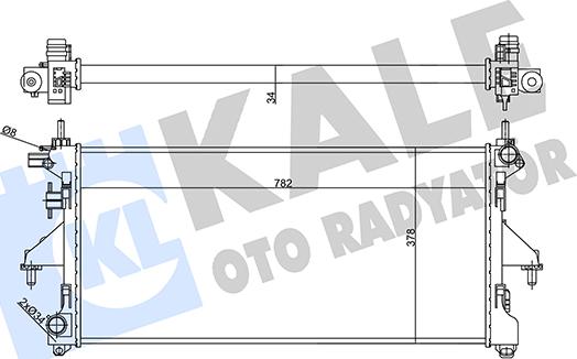 KALE OTO RADYATÖR 356455 - Radiator, engine cooling autospares.lv