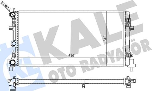 KALE OTO RADYATÖR 356425 - Radiator, engine cooling autospares.lv