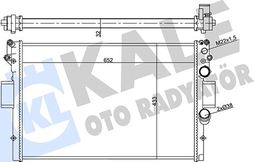 KALE OTO RADYATÖR 356420 - Radiator, engine cooling autospares.lv