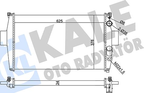 KALE OTO RADYATÖR 356150 - Radiator, engine cooling autospares.lv