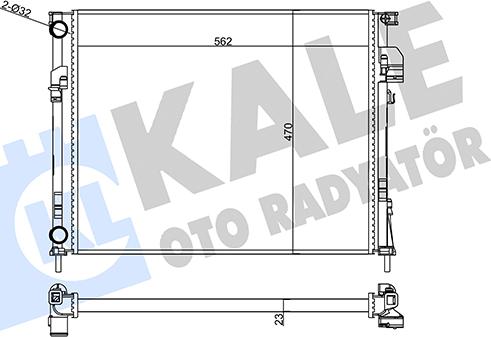 KALE OTO RADYATÖR 356890 - Radiator, engine cooling autospares.lv