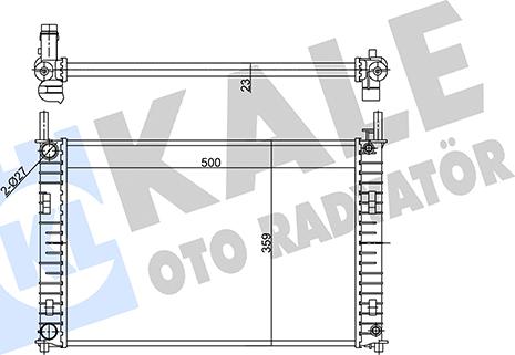 KALE OTO RADYATÖR 356885 - Radiator, engine cooling autospares.lv