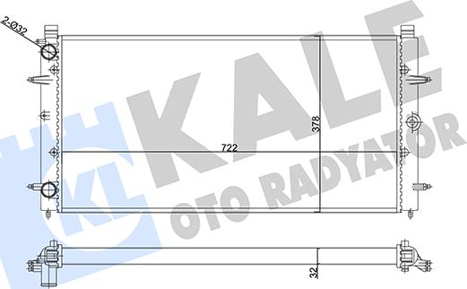 KALE OTO RADYATÖR 356880 - Radiator, engine cooling autospares.lv