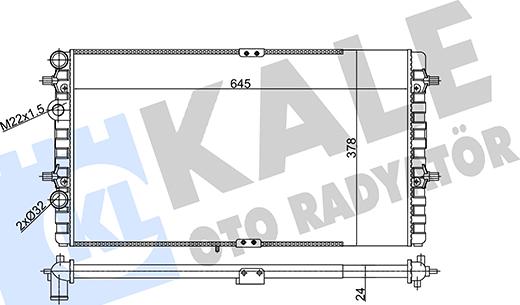 KALE OTO RADYATÖR 356305 - Radiator, engine cooling autospares.lv