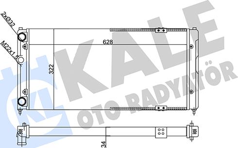 KALE OTO RADYATÖR 356295 - Radiator, engine cooling autospares.lv