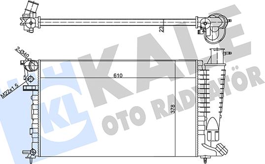 KALE OTO RADYATÖR 356290 - Radiator, engine cooling autospares.lv